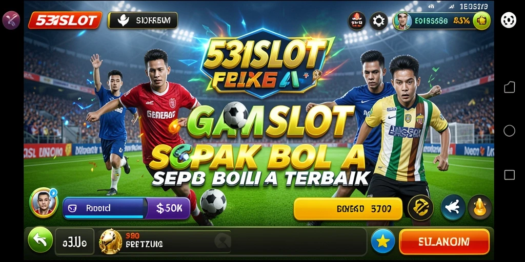 Tampilan gameplay 531SLOT dengan tema sepak bola yang menarik.