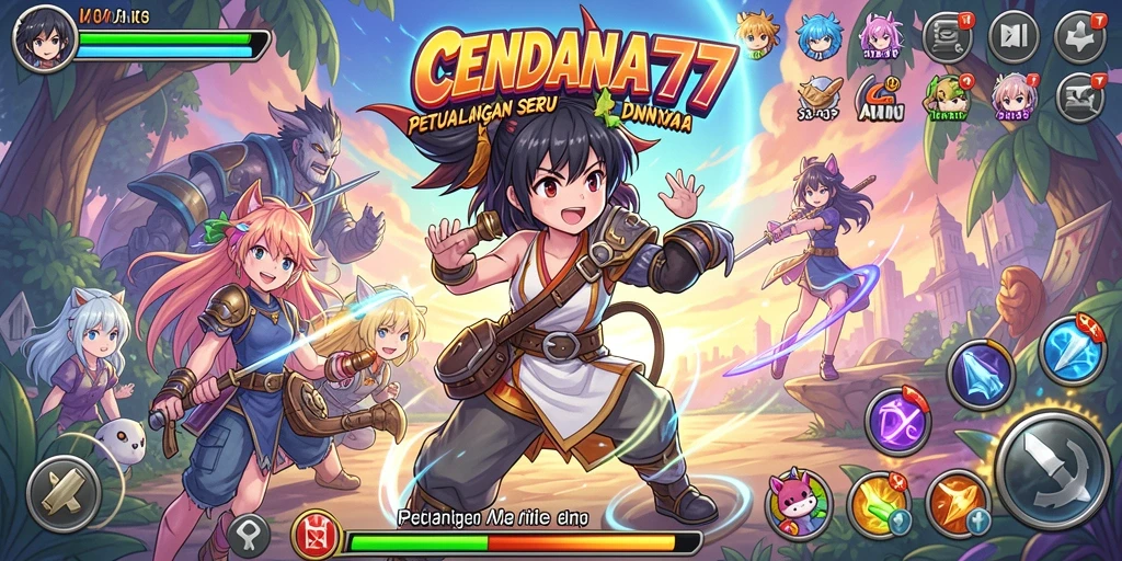 Tangkapan layar CENDANA777 menampilkan aksi seru dalam gameplay Anime.
