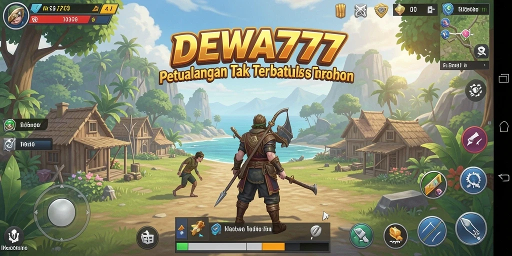 Gambar menampilkan karakter utama dalam petualangan dunia terbuka DEWA777.