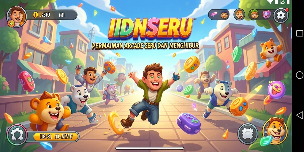 Screenshot utama IDNSERU yang menunjukkan aksi gameplay yang intens.