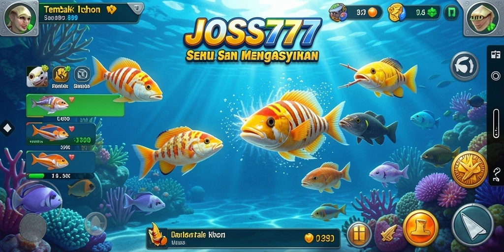 Tampilan menarik dari gameplay Tembak Ikan JOSS777.