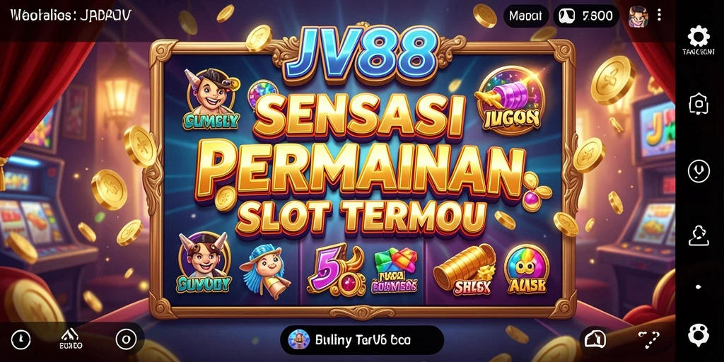 Tampilan gameplay Slot JV88 yang mendebarkan dan penuh warna.