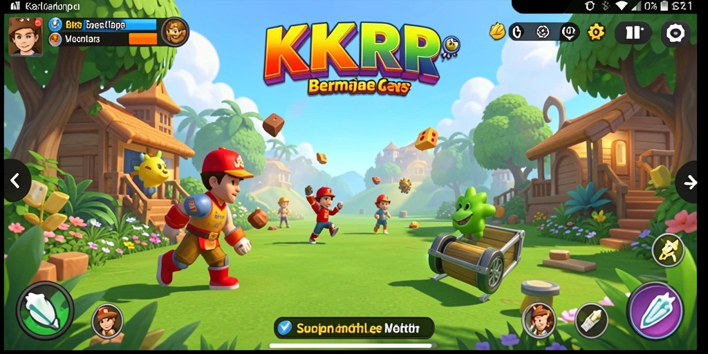 Tampilan gameplay KKRP yang seru dan mengasyikkan di smartphone.