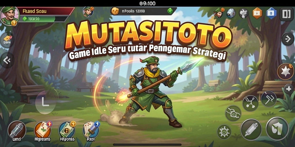 Screenshot gameplay MUTASITOTO menampilkan aksi Idle yang seru.