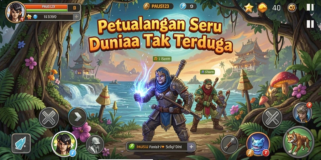 Tampilan gameplay PAUS123 menampilkan aksi seru dan grafis menawan.