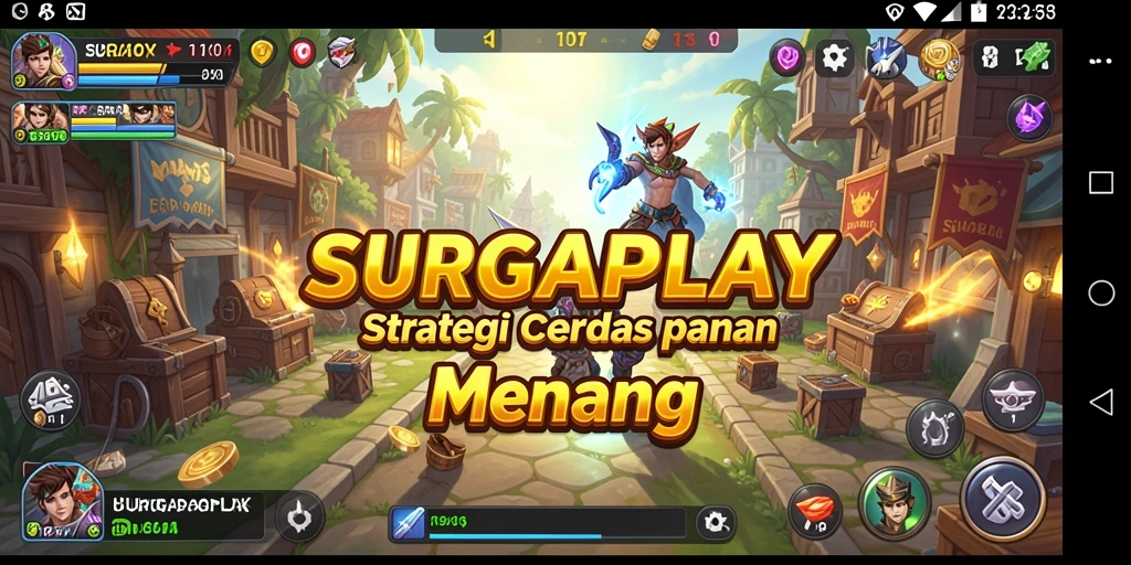 Tangkapan layar gameplay SURGAPLAY yang intens dan strategis.