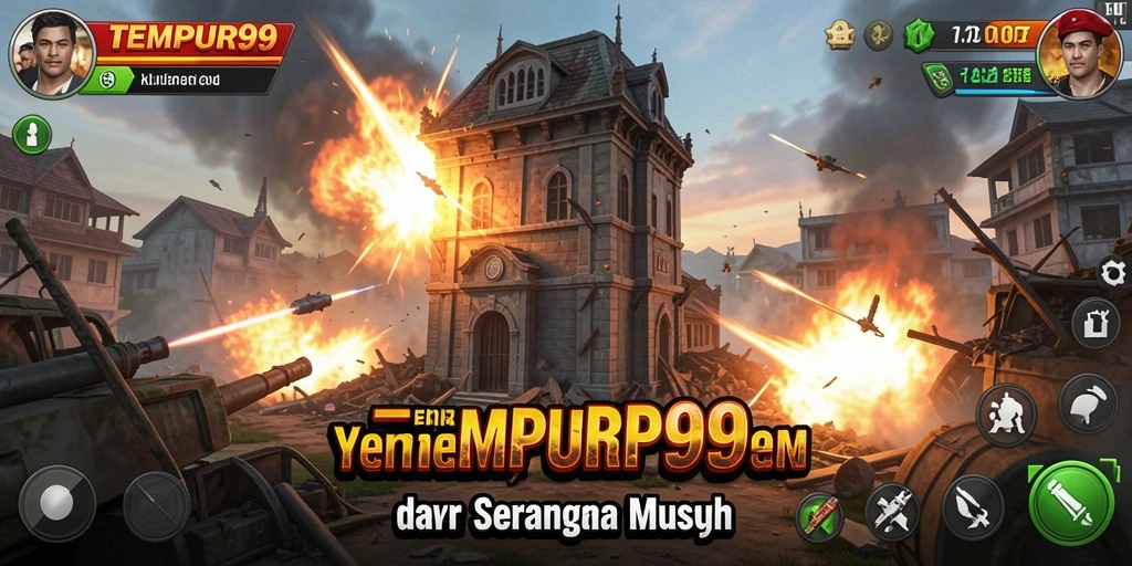 Gameplay TEMPUR99 yang menyenangkan dalam menjaga menara dari serangan musuh.