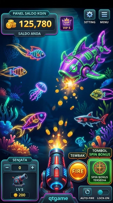 Tampilan sederhana dan intuitif dari aplikasi qtgame.